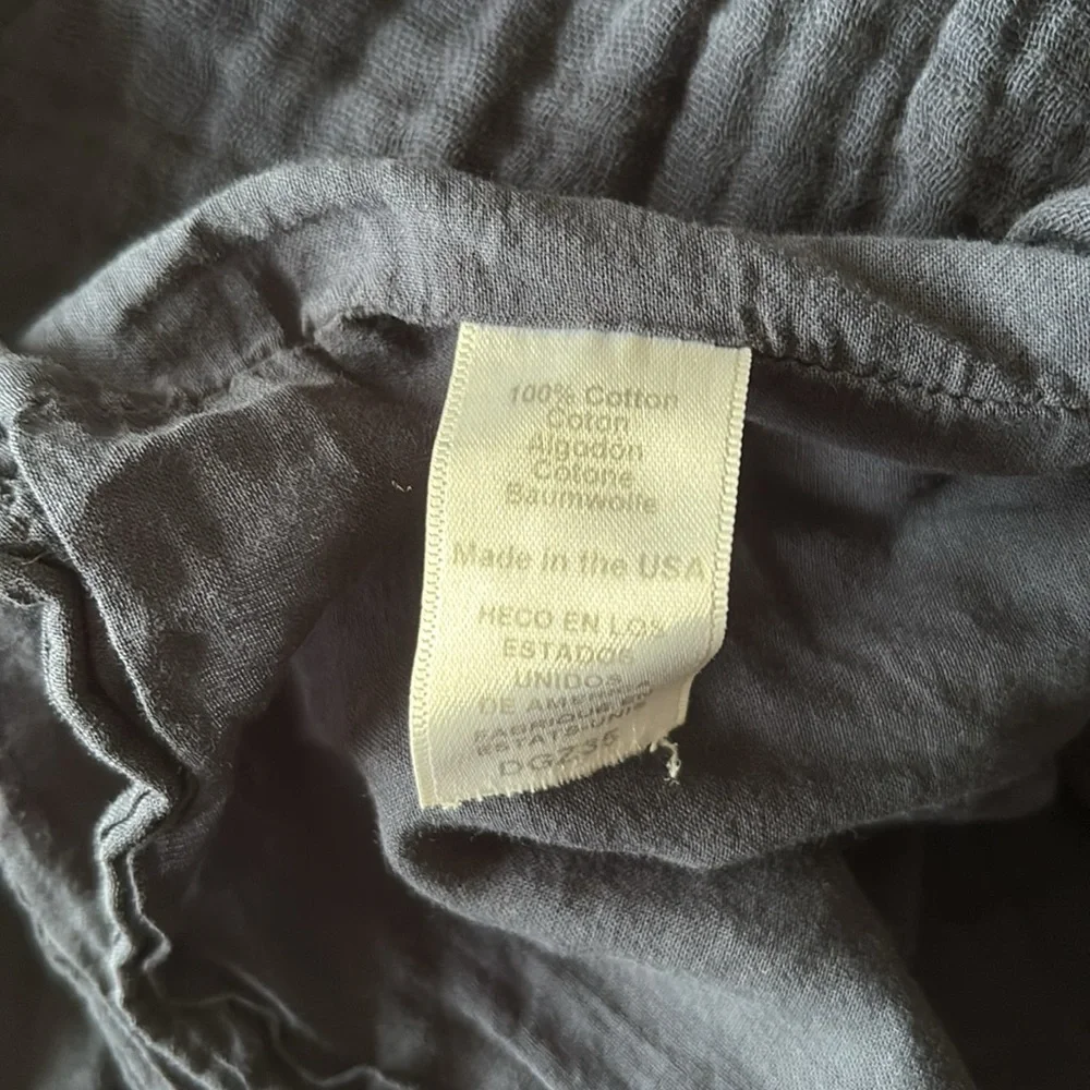 NWOT Michael Stars Navy Katelyn Lined Gauze 100% Cotton V Neck Dress-  Size M - Picture 6 of 8